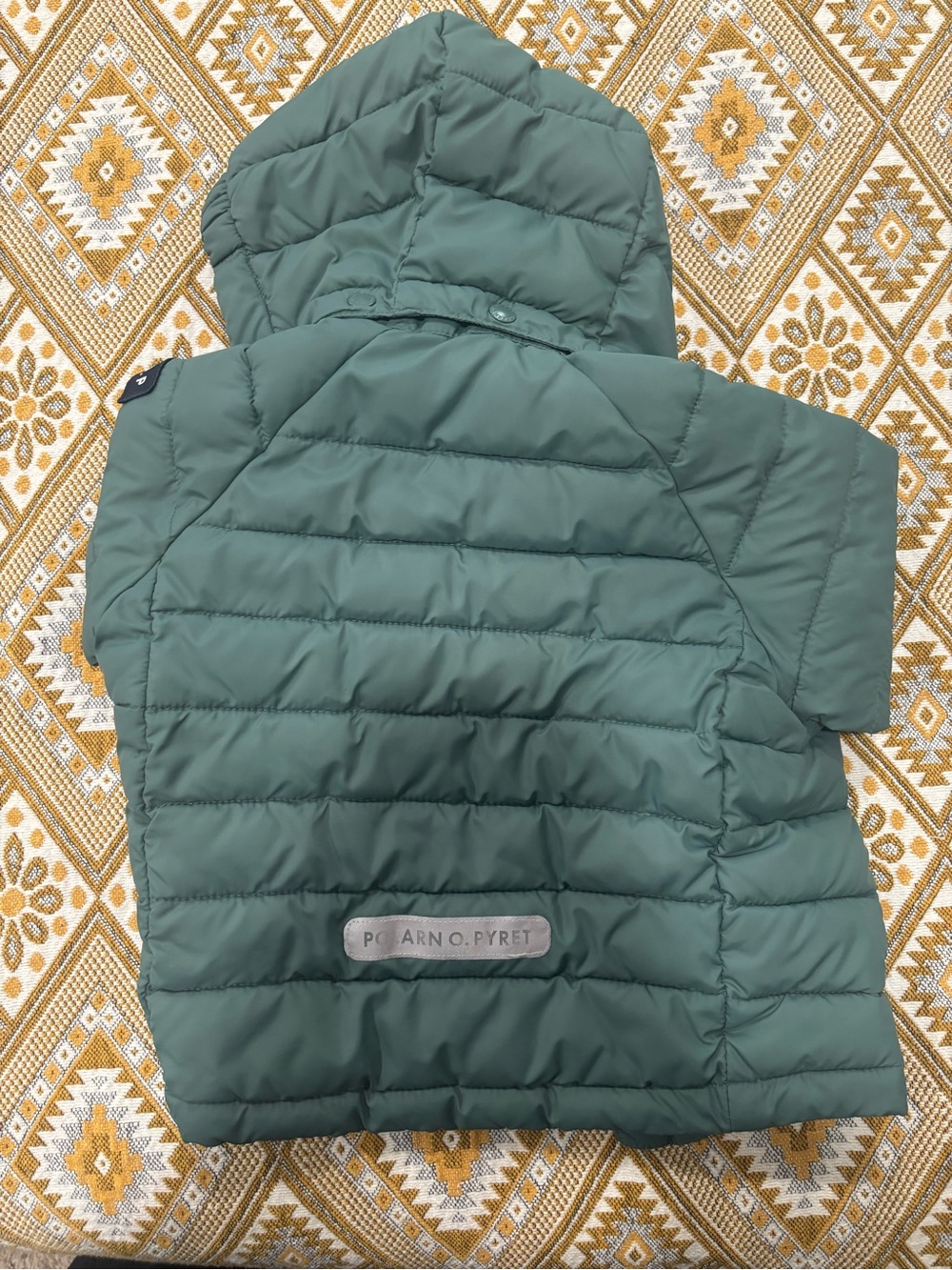 Polarn O. Pyret Recycled Puffer Jacket | Sage Green | Size 1.5-2Y (92) - Picture 2 of 5